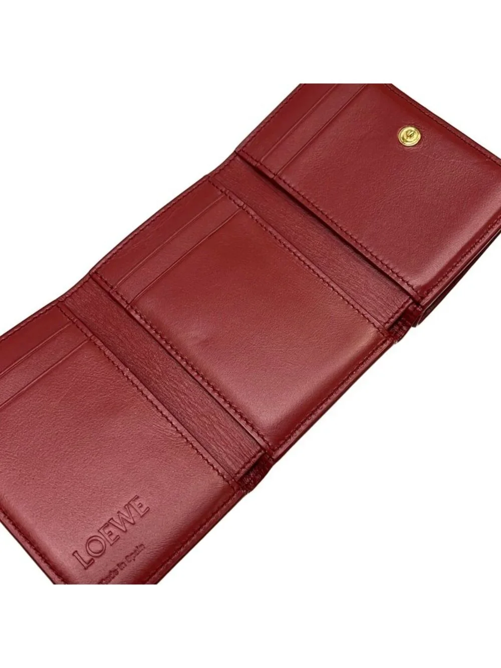 Loewe Bordeaux Leather Wallet